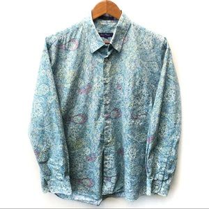 Alan Flusser paisley long sleeve button up shirt